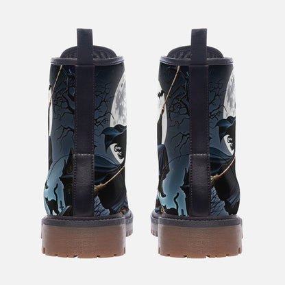 Emerald Blossoms - Dark Witch Leather Boots For Halloween