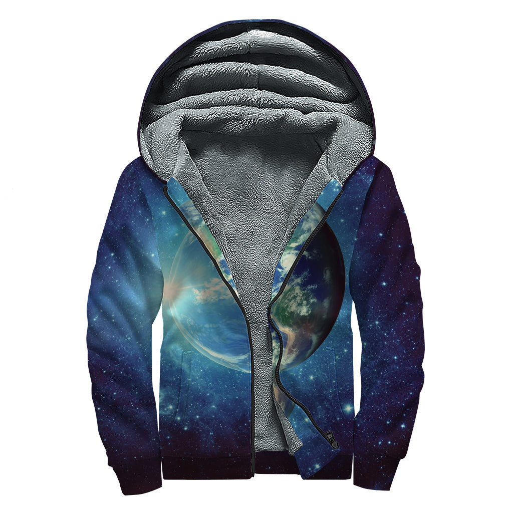 Earthly Vibes Sherpa Lined Zip Up Hoodie - 1