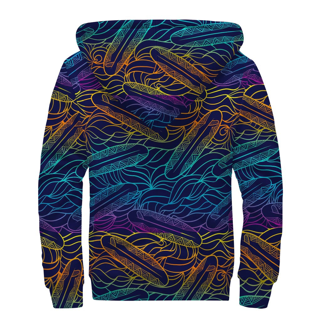 Wave of Peace: Sherpa Lined Zip Up Hoodie for the Free-Spirited Hippie - 2