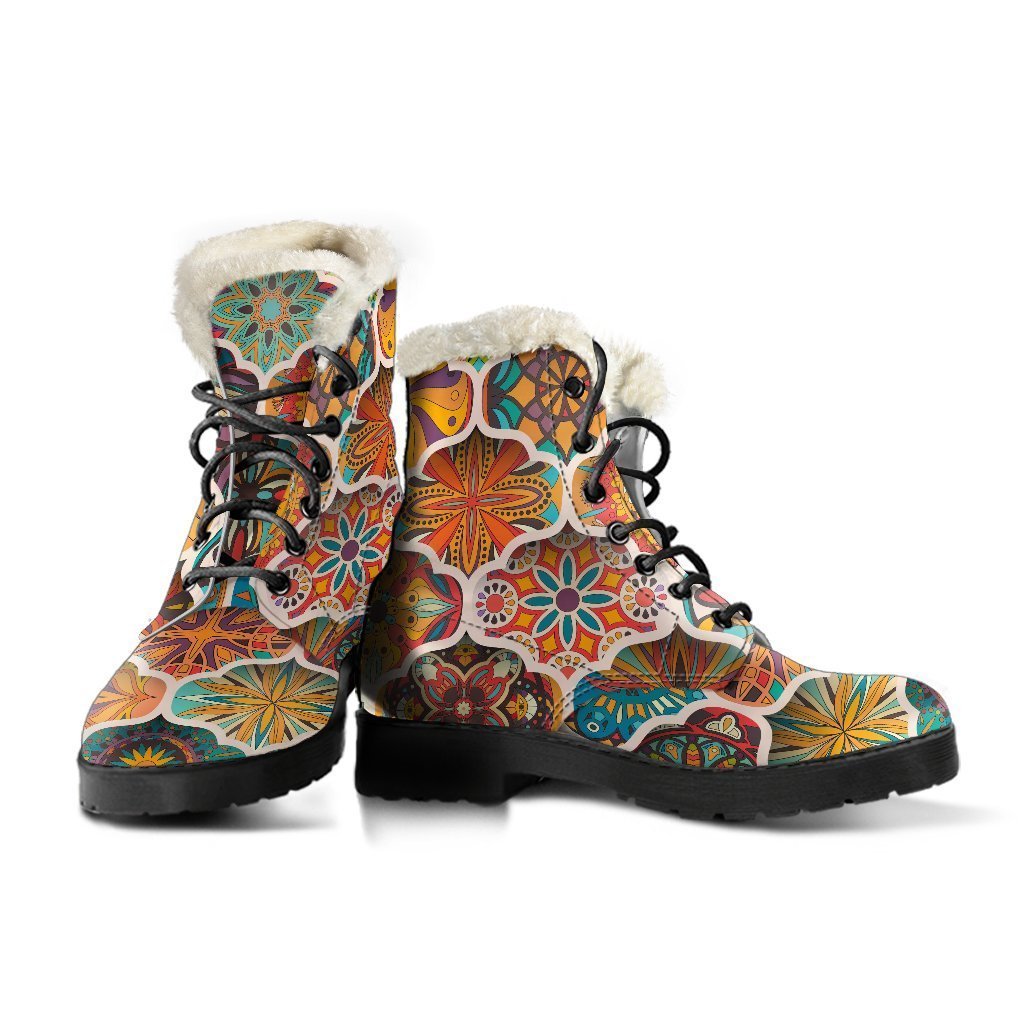 Step Out in Style: Bohemian Faux Fur Leather Boots for Modern Hippies - 3