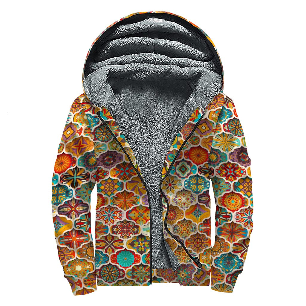 Bohemian Bliss: Discover the Sherpa Lined Zip Up Hoodie for Stylish Hippies - 1