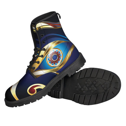 Eye of Horus Amulet Leather Lightweight Boots: Embrace Your Inner Hippie Style - 2