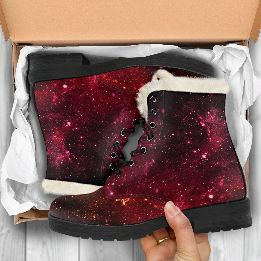 Groovy Galaxy Faux Fur Leather Boots for the Cosmic Hippie Soul - 5