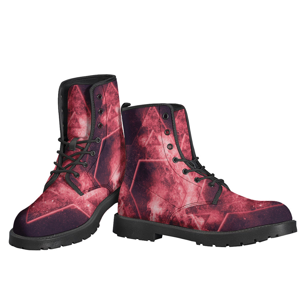 Fiery Star of David Lightweight Leather Boots for the Modern Hippie - 3