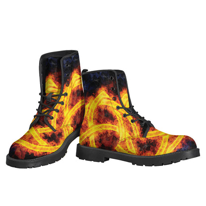 Flame and Freedom: Celtic Knot Leather Boots for the Modern Hippie - 3