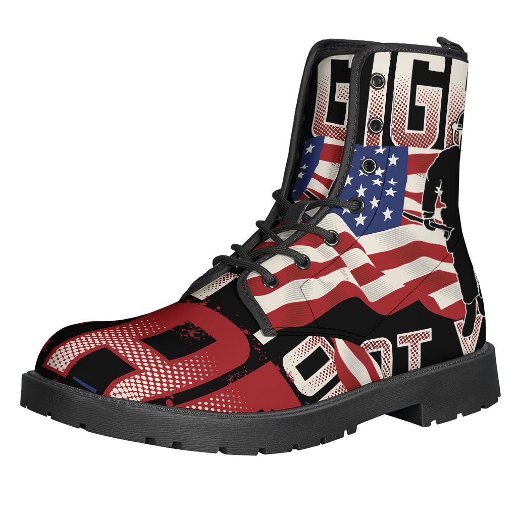 Groovy Firefighter: Hippie Inspired Leather Lightweight Boots - 1