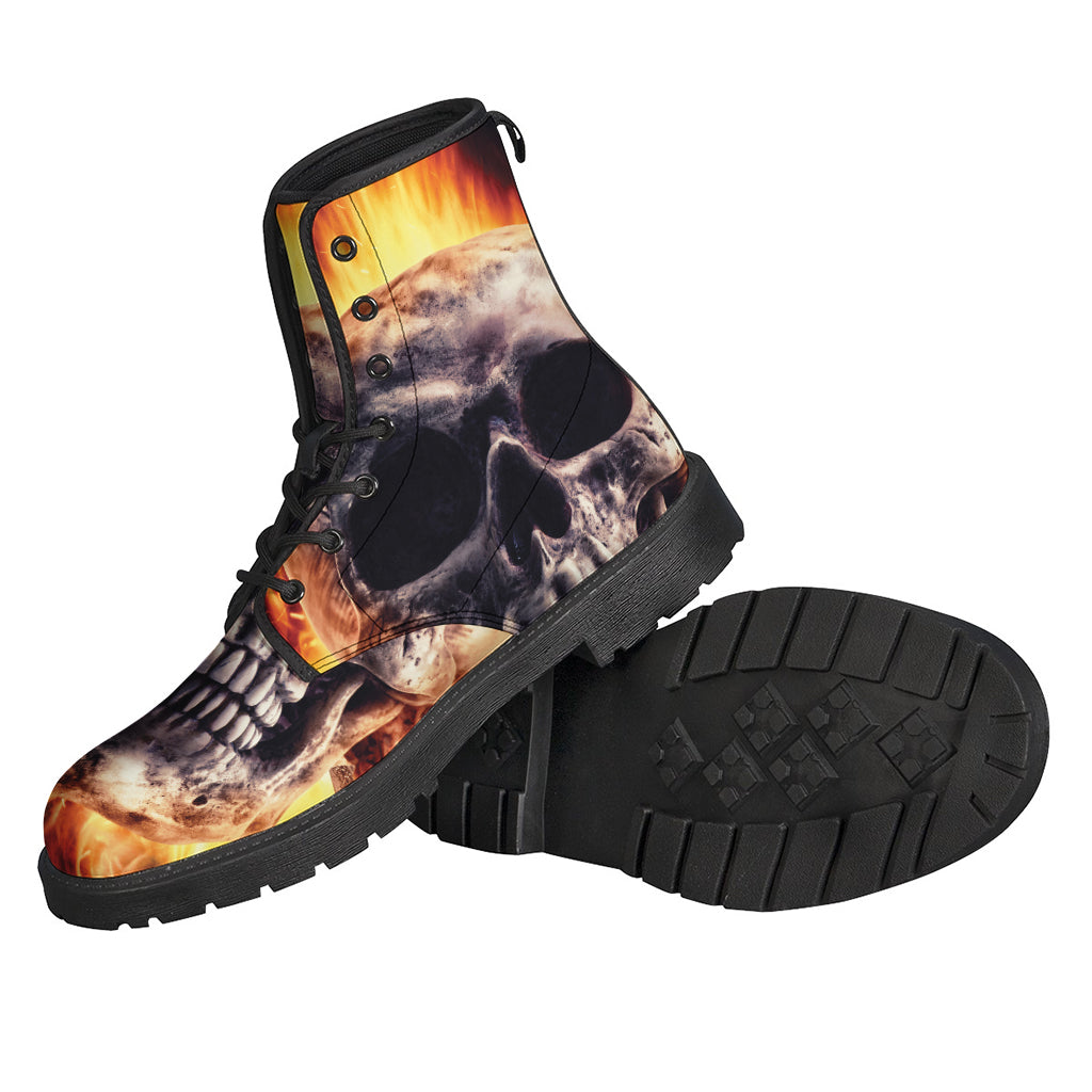 Peace, Love, and Flaming Skulls: Stylish Lightweight Leather Boots for Hippies - 2