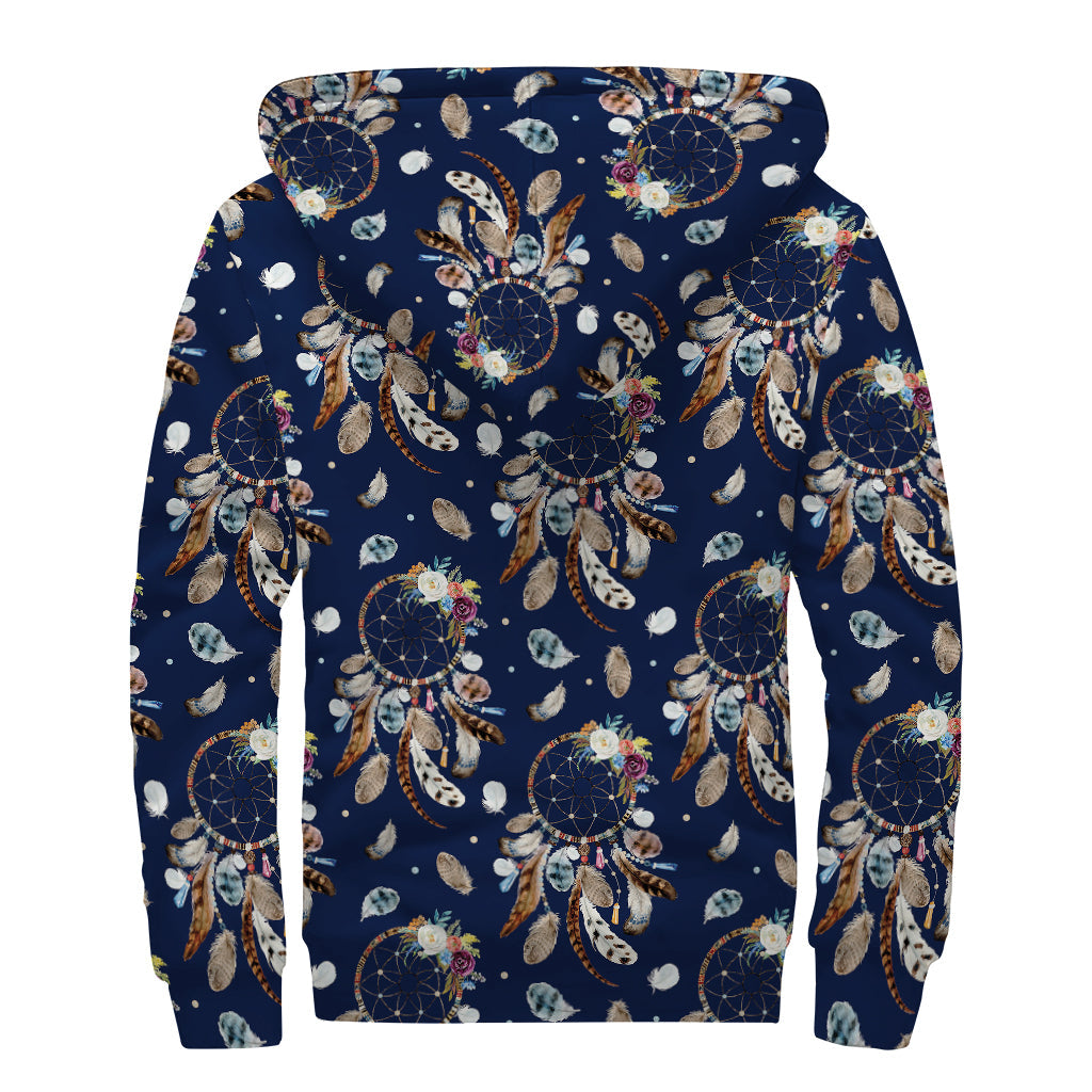 Floral Dream Catcher Sherpa Lined Hoodie: Embracing the Hippie Style - 2