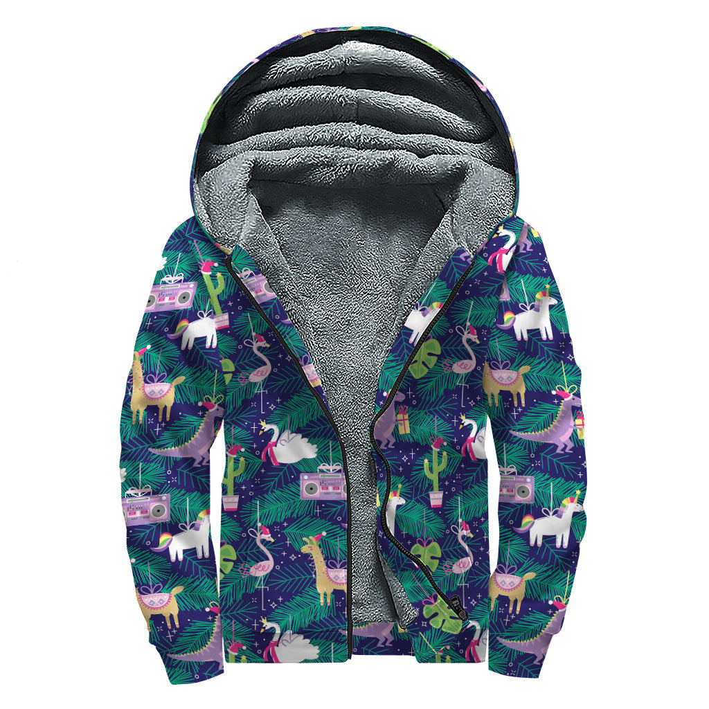 Groovy Christmas Vibes: Sherpa Lined Zip Up Hoodie for Hippies - 1