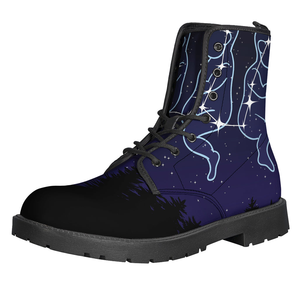 Gemini Constellation Leather Boots for the Free-Spirited Hippie - 1