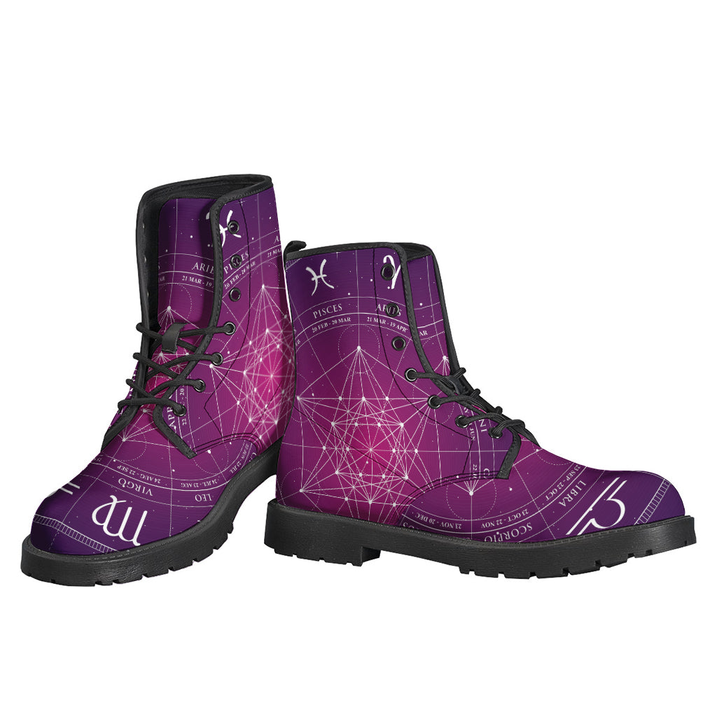 Zodiac-Inspired Leather Boots for Free-Spirited Hippies - 3