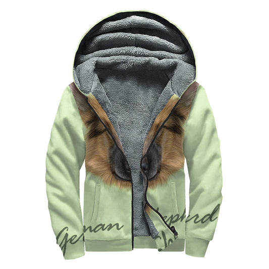 German Shepherd Dreamin' Sherpa Style Hoodie - 1