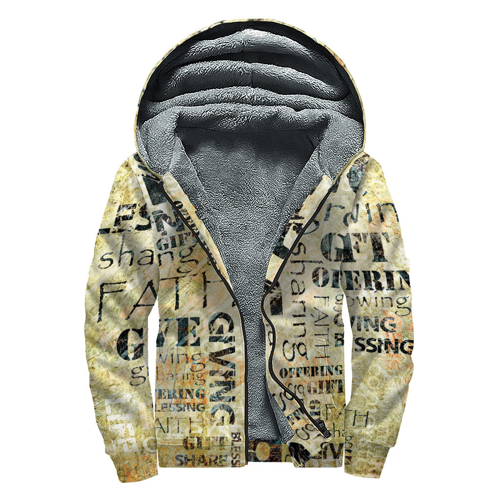 Peace & Love: Sherpa Lined Zip Up Hoodie for Chill Hippies - 1