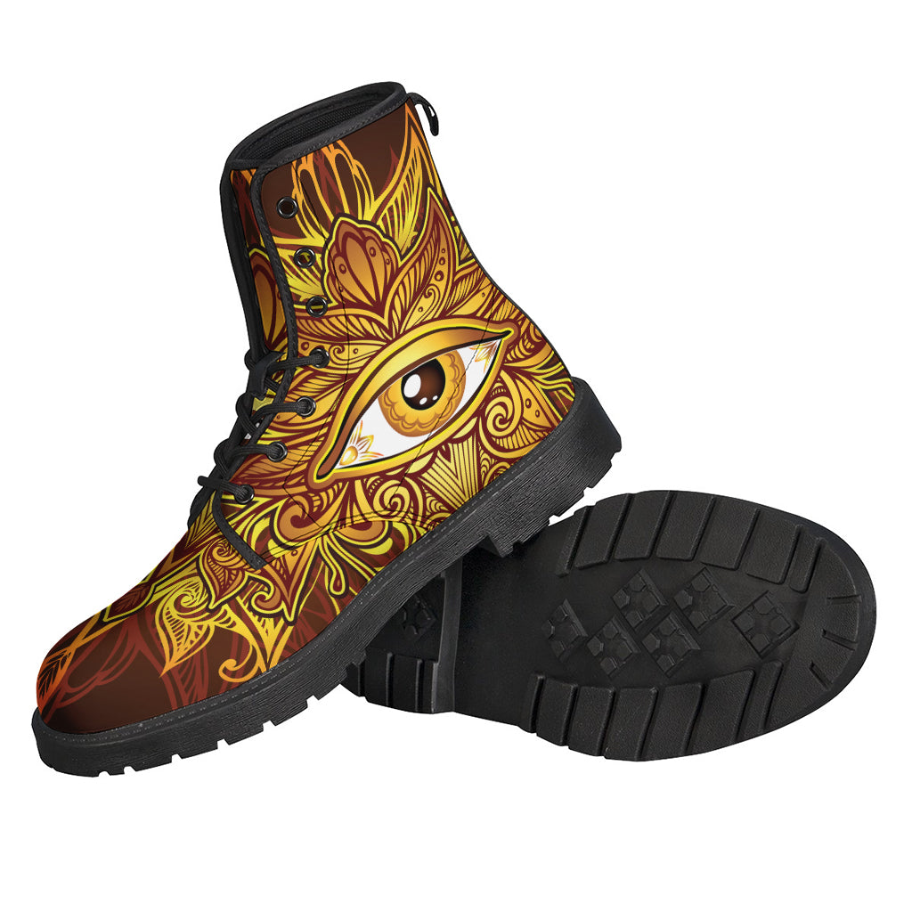 Golden Eye Leather Hippie Boots: Lightweight and Stylish - 2