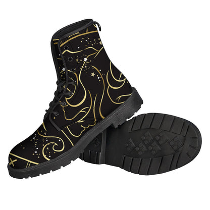 Step Into the Groove with These Gemini Print Leather Hippie Boots - 2