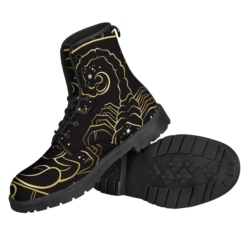 Groovy Scorpio Sign Leather Boots for the Free-Spirited Hippies - 2