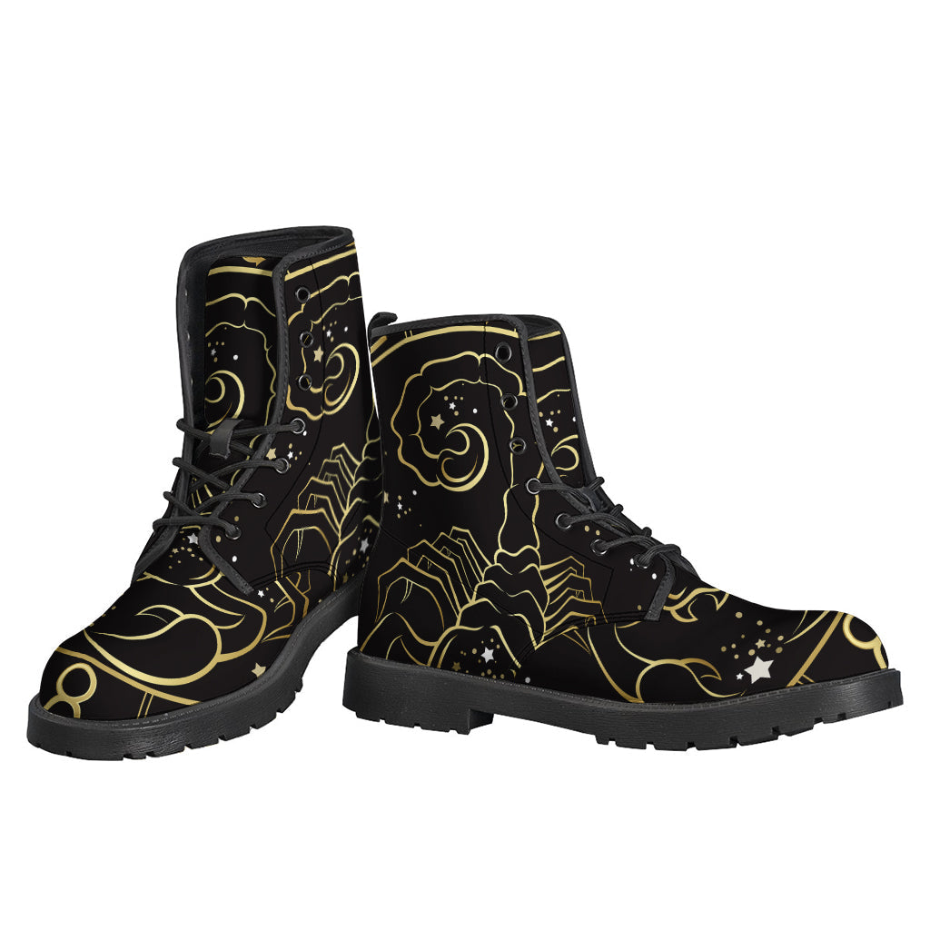 Groovy Scorpio Sign Leather Boots for the Free-Spirited Hippies - 3