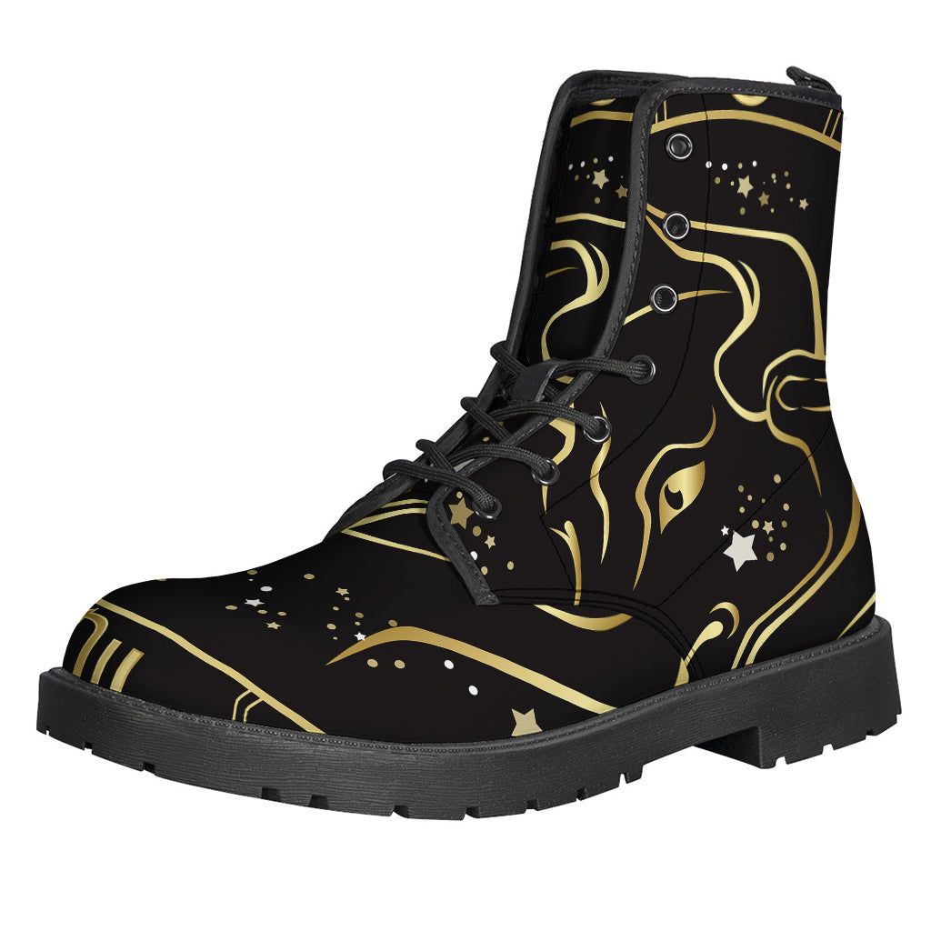 Golden Taurus Leather Boots: Embrace Your Inner Hippie Style - 1