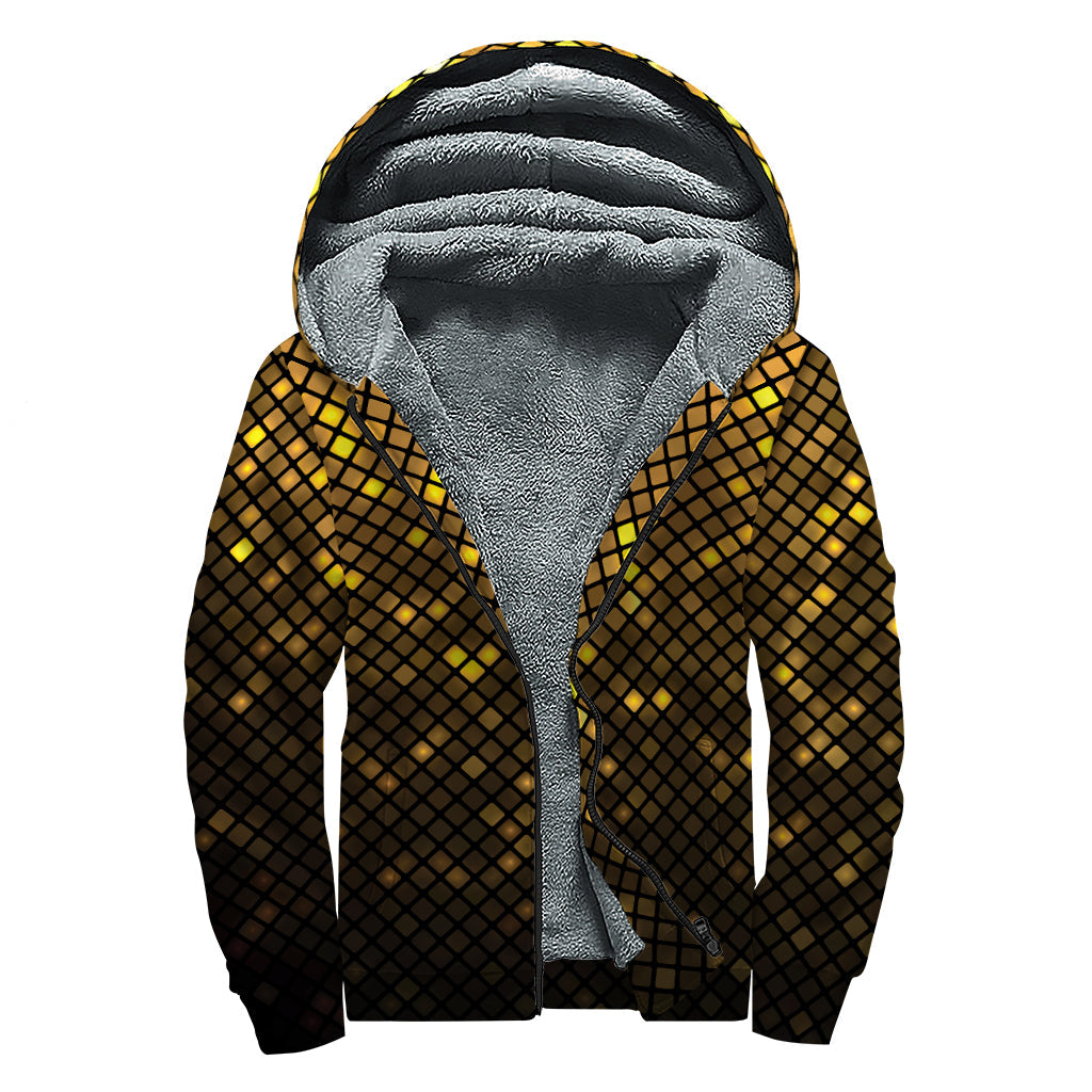 Groovy Gold Disco Lights Sherpa-Lined Hoodie - 1