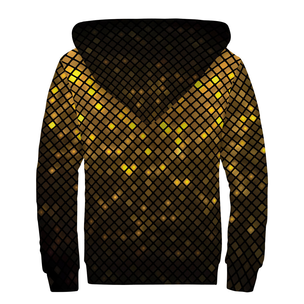 Groovy Gold Disco Lights Sherpa-Lined Hoodie - 2