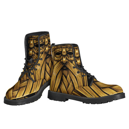 Odin's Gold Leather Boots: Embrace Your Inner Hippie Warrior - 3