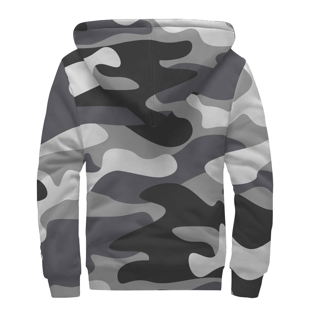 Cozy Camouflage Vibes: Sherpa Lined Zip Up Hoodie for Free-Spirited Hippies - 2