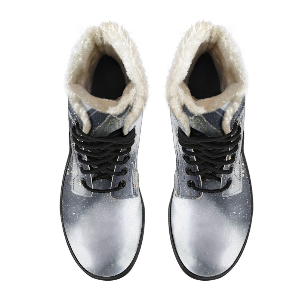 Groovy Faux Fur Leather Boots for Far-Out Hippie Style - 4