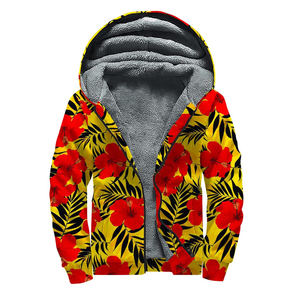 Floral Bliss: Sherpa Lined Zip Up Hoodie for Hippie Vibes - 1