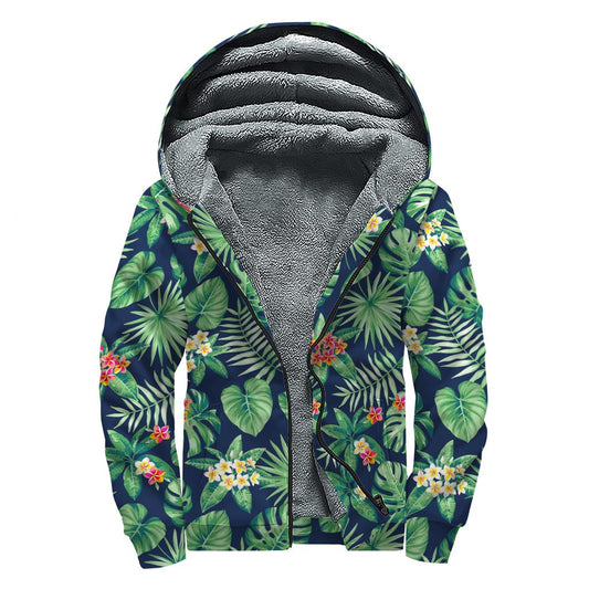 Tropical Vibe Sherpa Bliss Hoodie for Free Spirits - 1