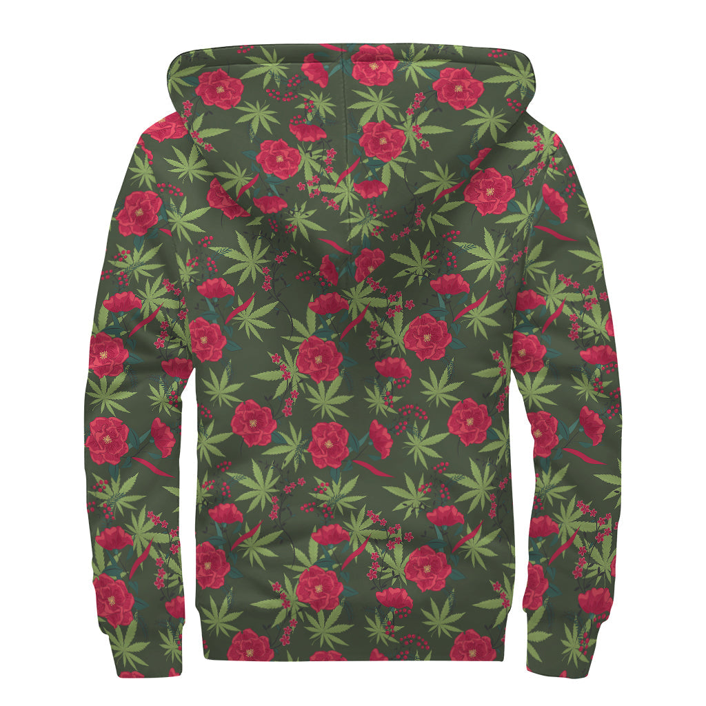 Psychedelic Hemp Dreams: A Sherpa Lined Zip Up Hoodie for Groovy Hippies - 2