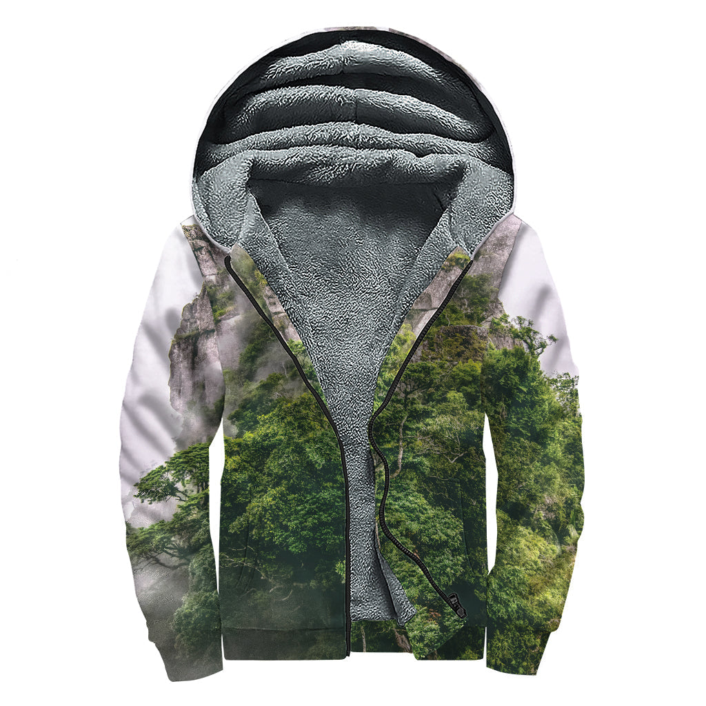 High Mountain Dreams Sherpa Lined Zip Up Hoodie for Earthy Hippies - 1