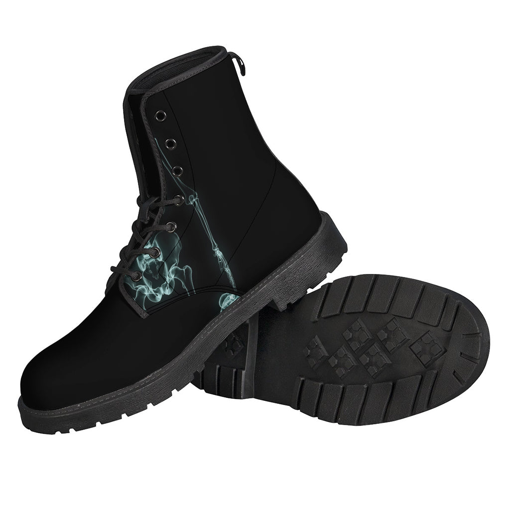 X-Ray Skeleton Leather Boots for the Modern Hippie - 2