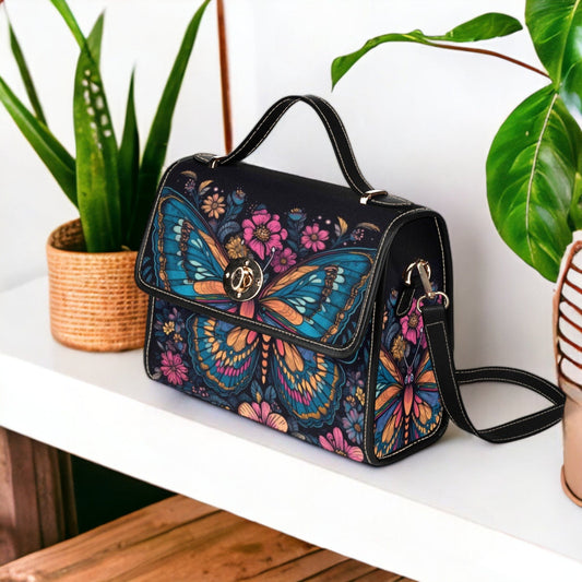 Emerald Blossoms - Magical Butterfly Celestial Satchel Bag For Hippies