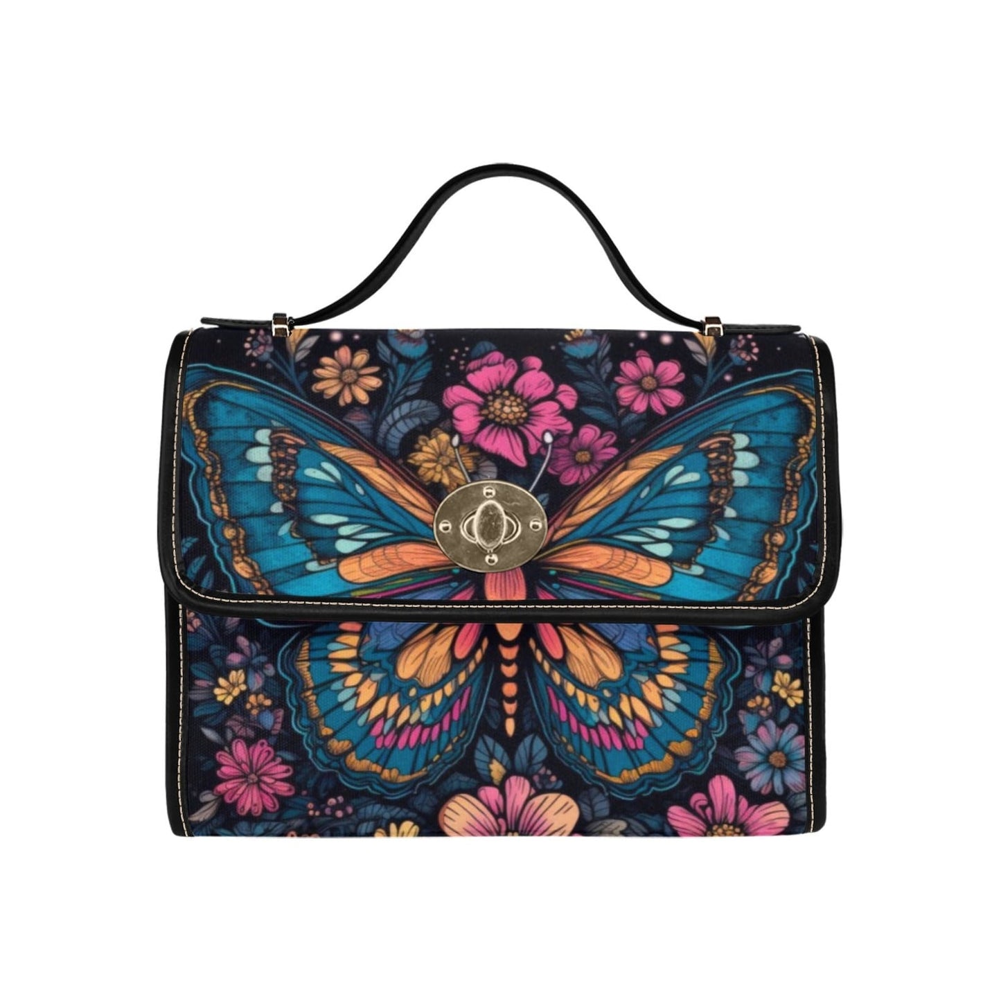 Emerald Blossoms - Magical Butterfly Celestial Satchel Bag For Hippies