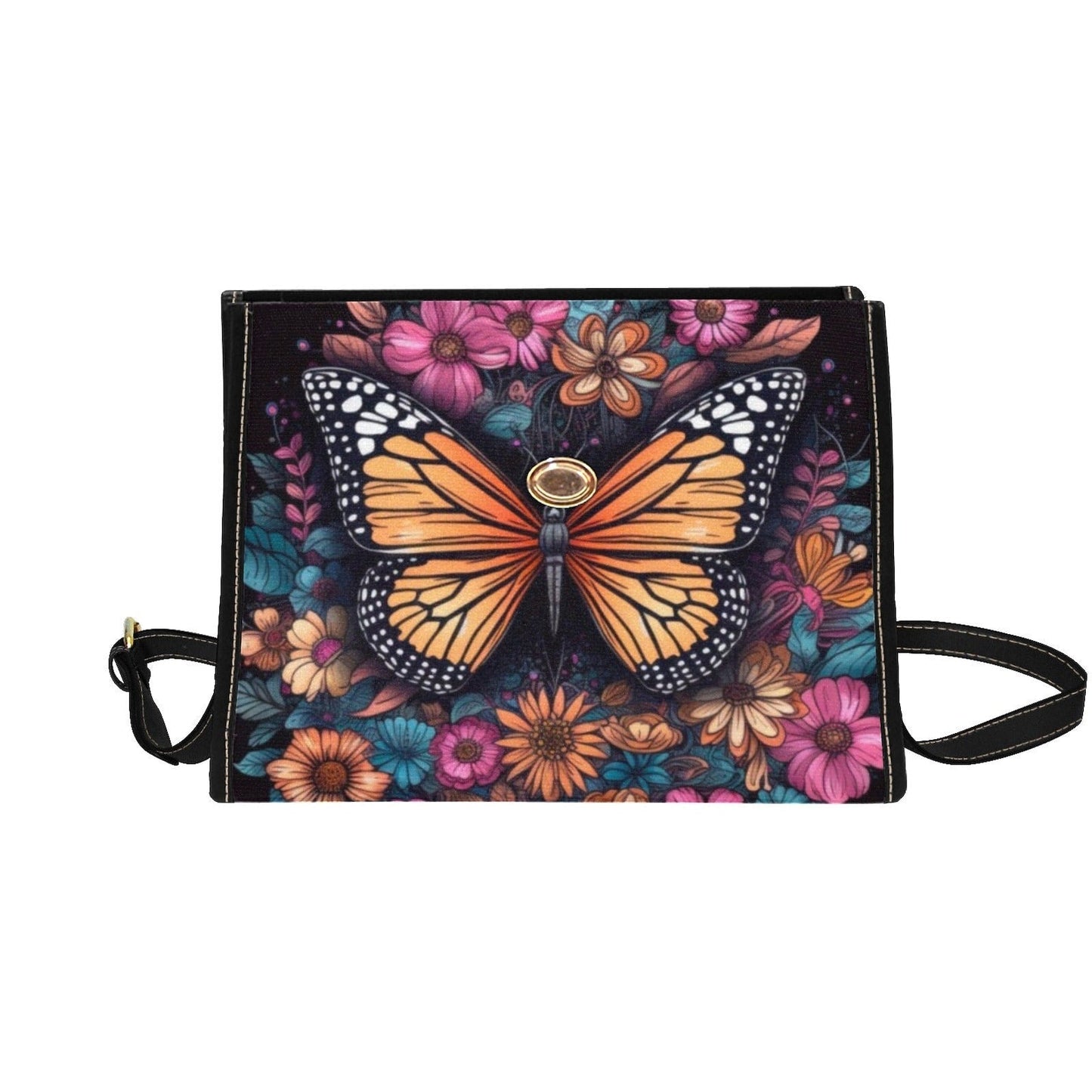 Emerald Blossoms - Magical Butterfly Celestial Satchel Bag For Hippies