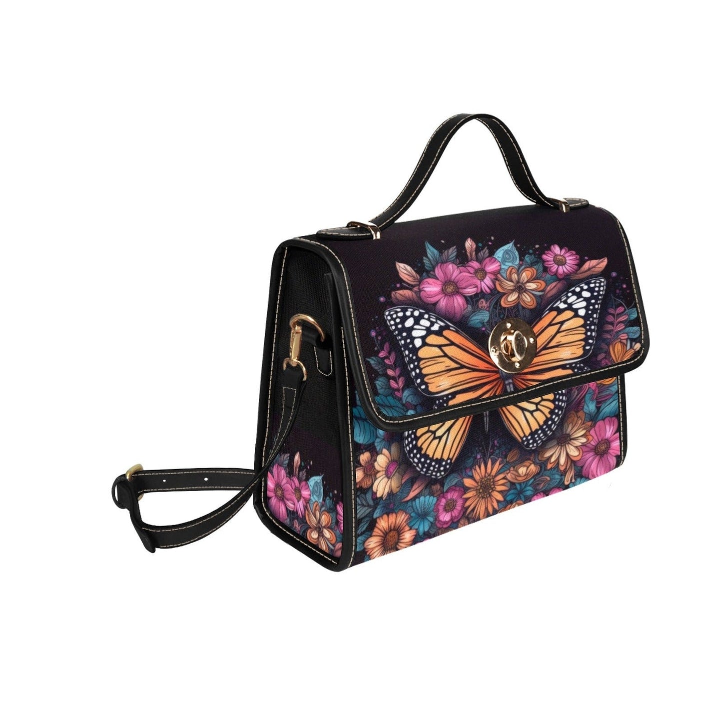 Emerald Blossoms - Magical Butterfly Celestial Satchel Bag For Hippies