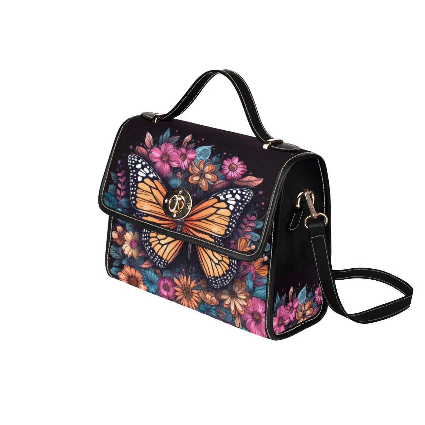 Emerald Blossoms - Magical Butterfly Celestial Satchel Bag For Hippies