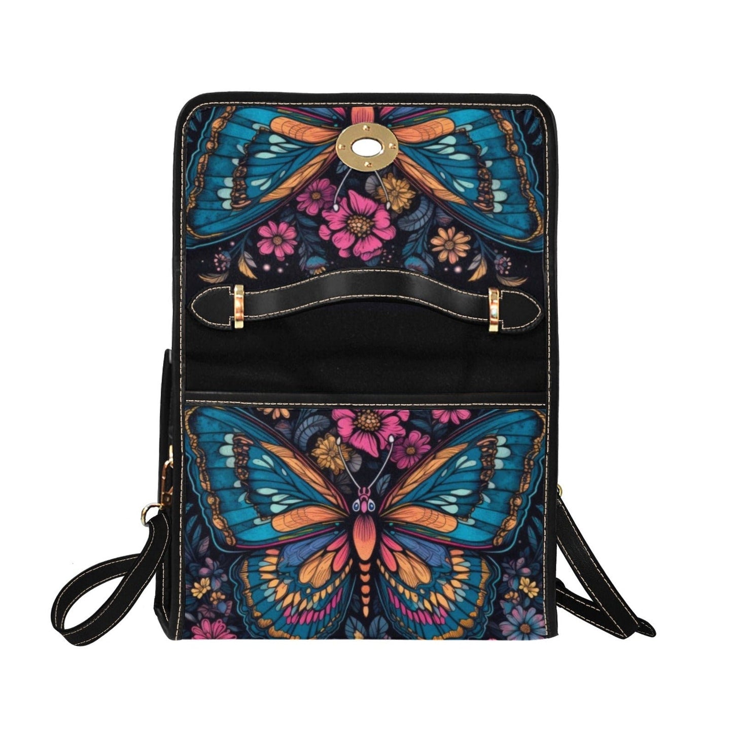 Emerald Blossoms - Magical Butterfly Celestial Satchel Bag For Hippies