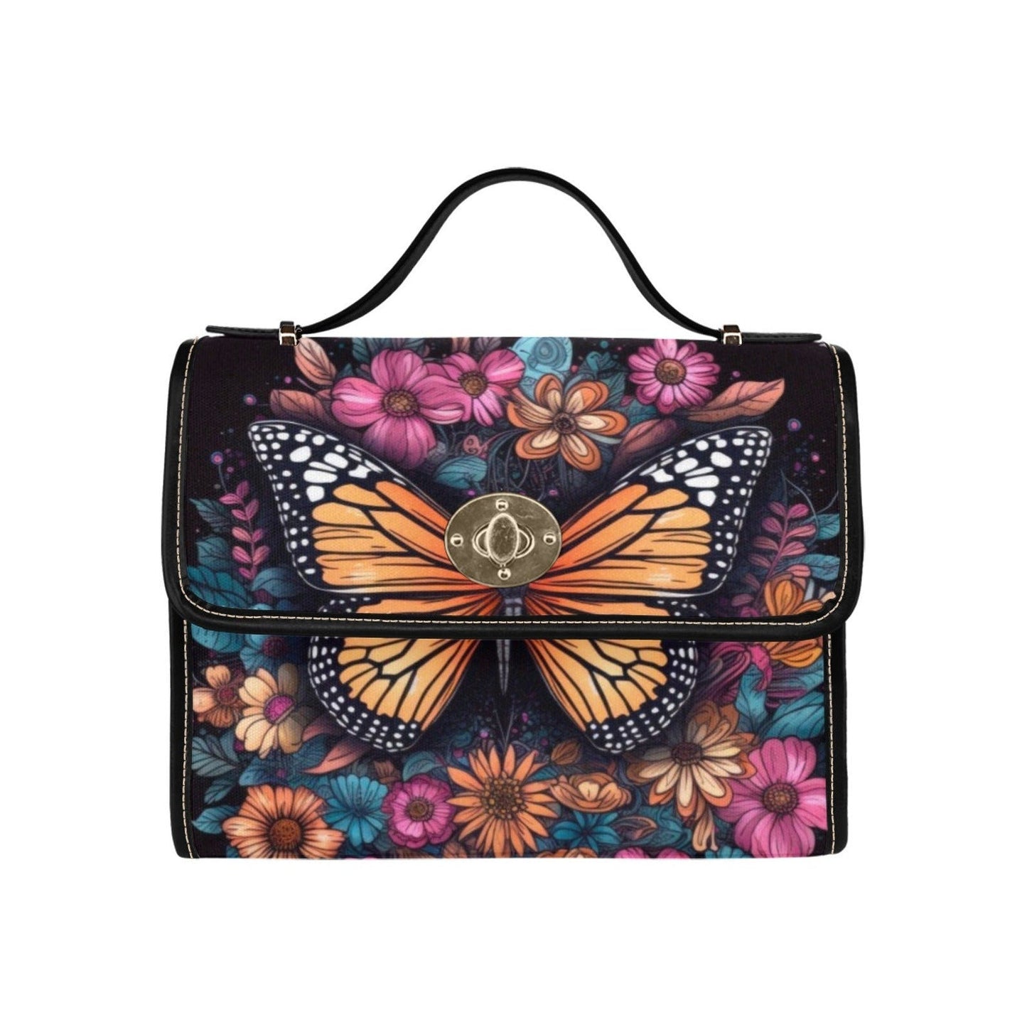 Emerald Blossoms - Magical Butterfly Celestial Satchel Bag For Hippies