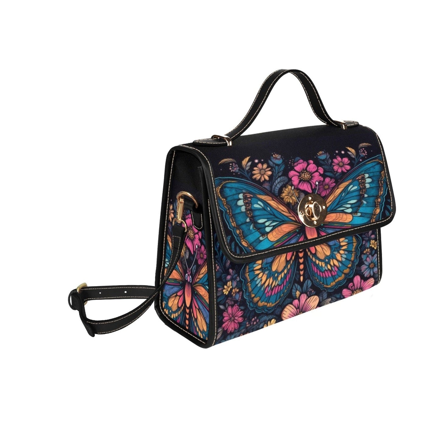 Emerald Blossoms - Magical Butterfly Celestial Satchel Bag For Hippies