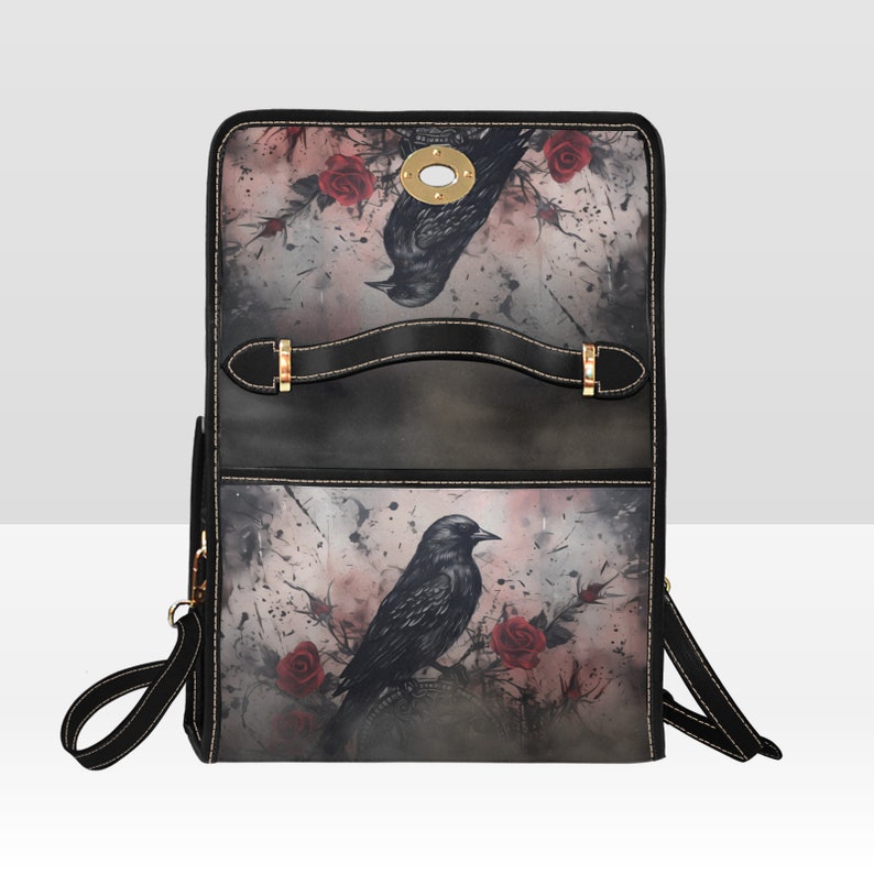 EmeraldBlossoms - Raven Bag Crow Witchy Bag Goth