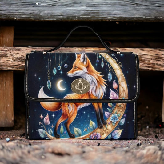 EmeraldBlossoms - Mystic Animal Fox Satchel Bag.