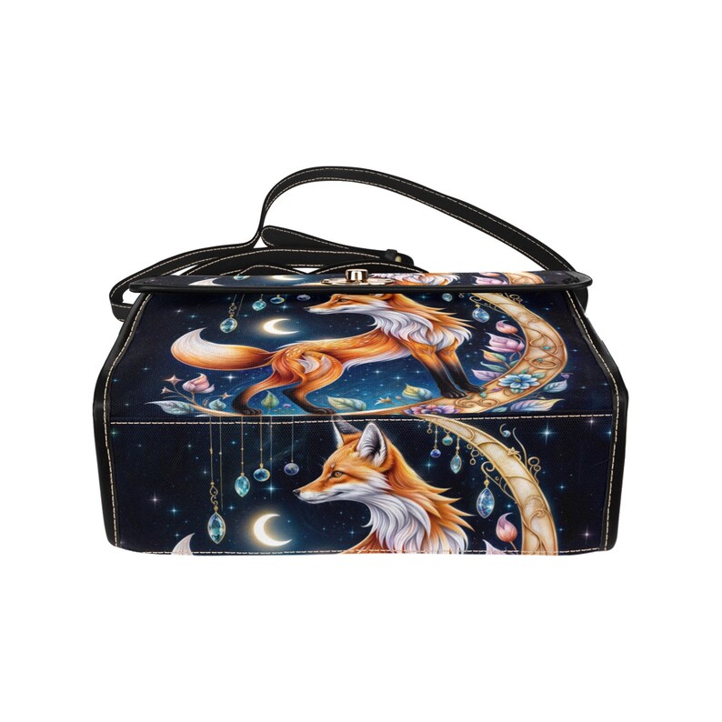 EmeraldBlossoms - Mystic Animal Fox Satchel Bag.