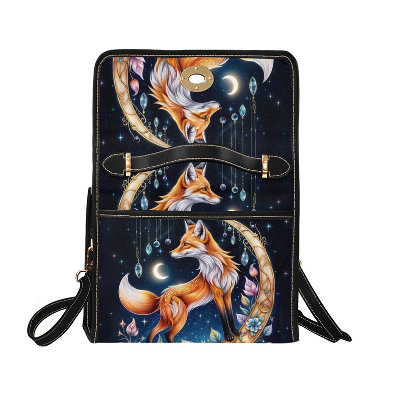 EmeraldBlossoms - Mystic Animal Fox Satchel Bag.