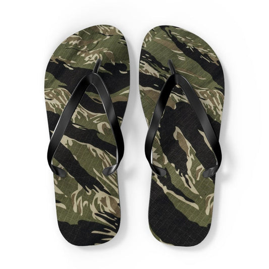 Emerald  Blossoms - Camo Flip Flops.