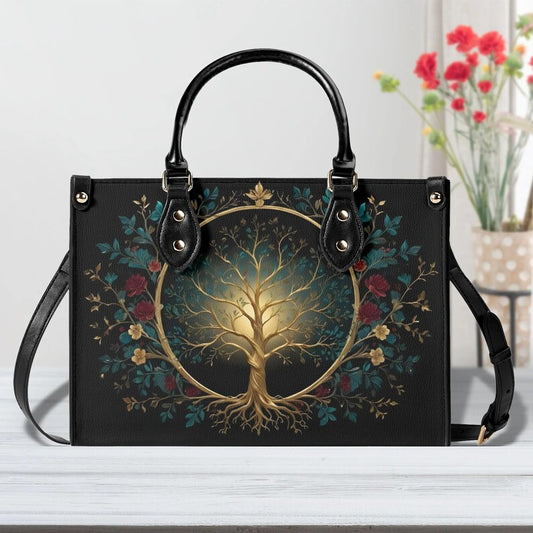 Emerald Blossoms - Tree of Life Bag Cute Crossbody Purse Shoulder