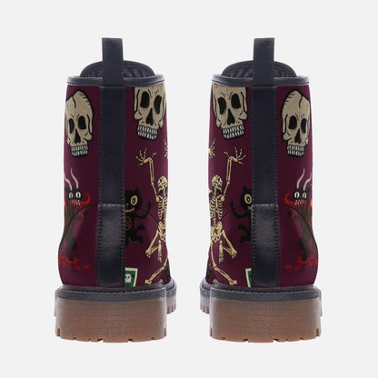 Emerald Blossoms - Little Demon Party Gothic, Punk, Unisex Combat Boots For Hippies