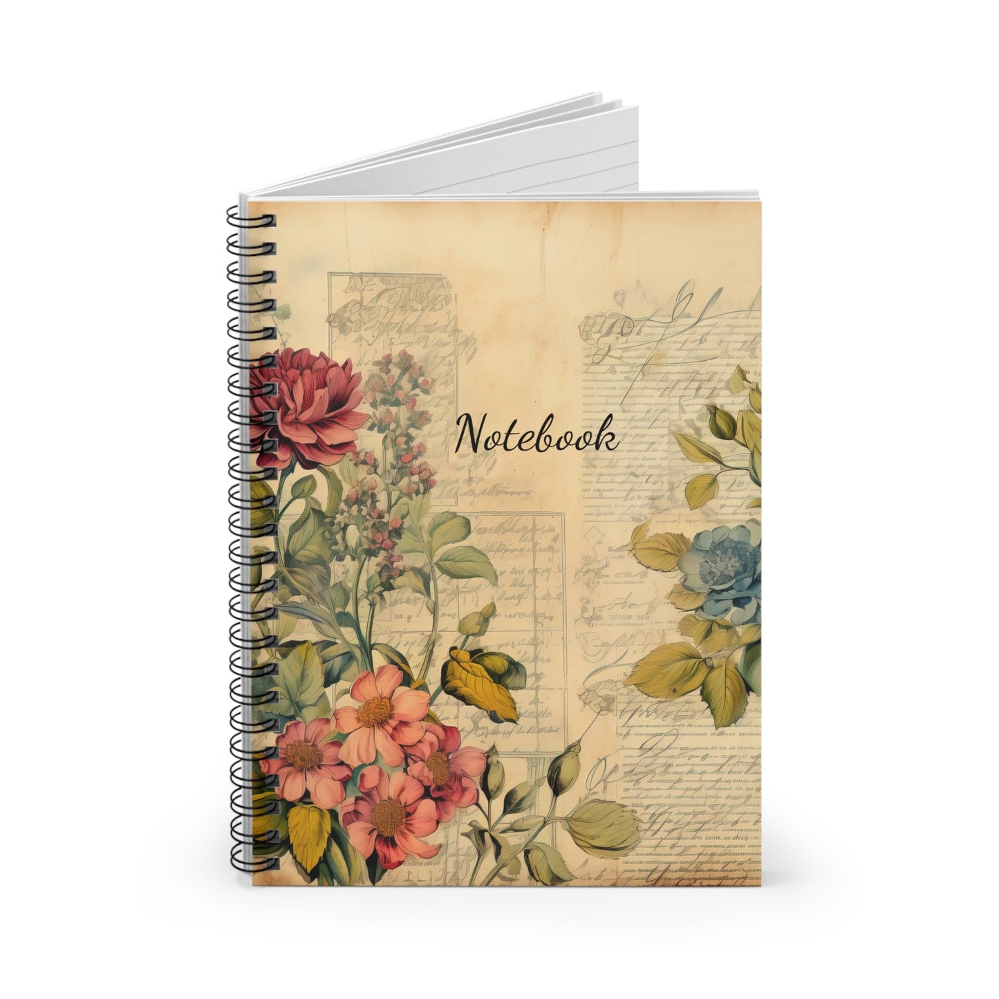 Vintage Floral Flower Notebook 118 Pages Item Most Popular Item Trending Gifts Supplies s Notebook Journal Rustic