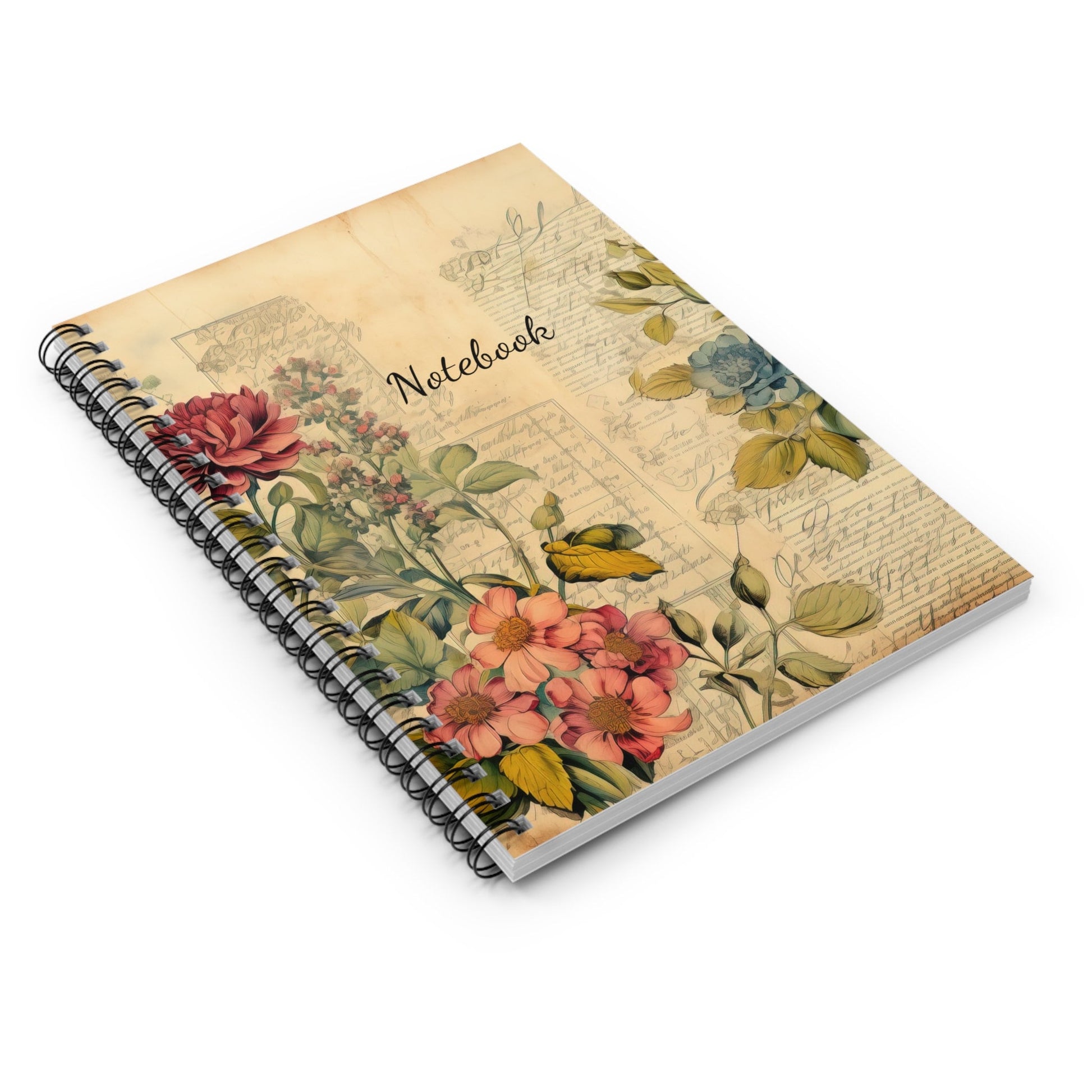 Vintage Floral Flower Notebook 118 Pages Item Most Popular Item Trending Gifts Supplies s Notebook Journal Rustic