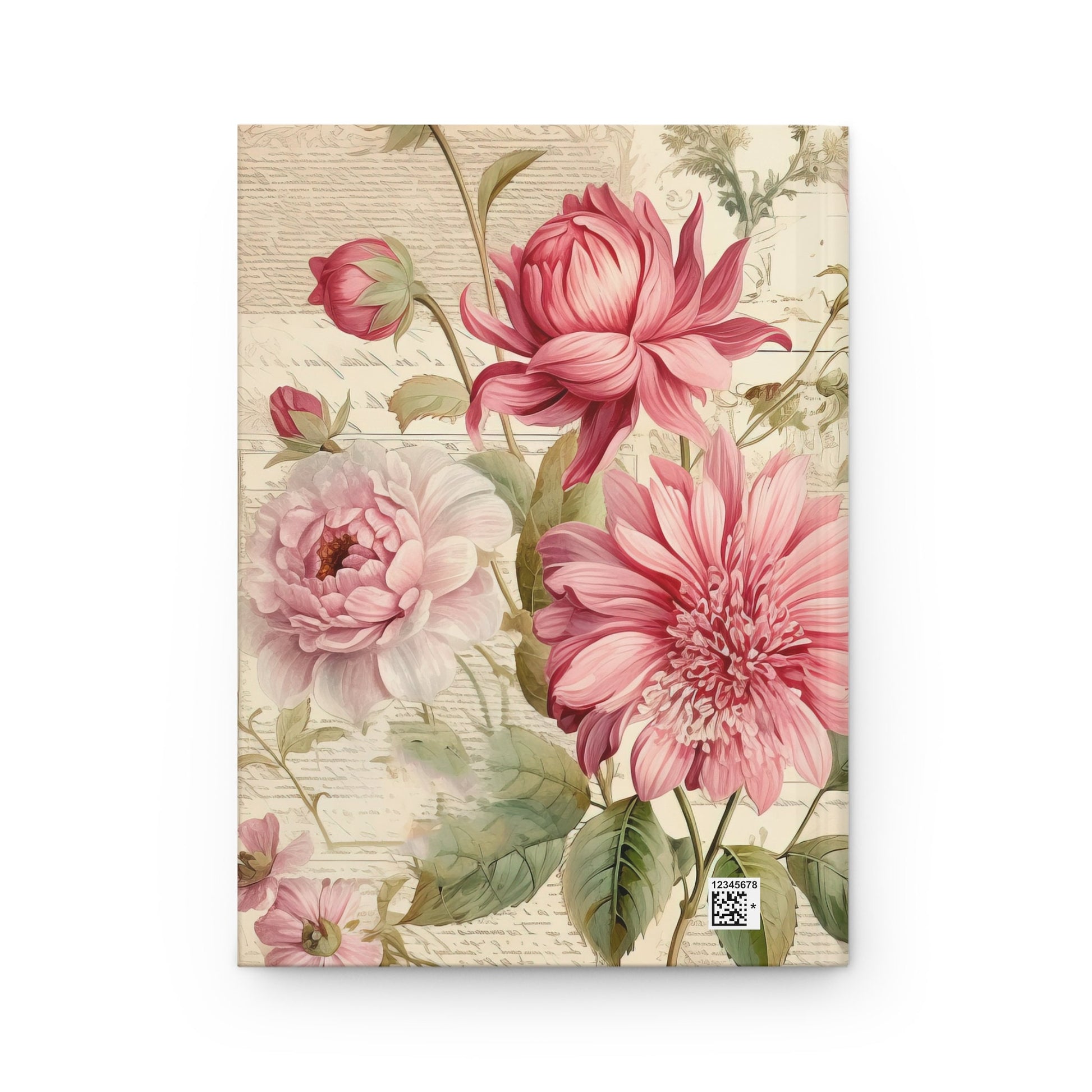 Vintage Flower Journal Hardcover Notebook, 5.75x8, 150 Lined Pages, Item, Most Popular Item, Trending Item Gift Idea